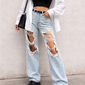 Aéropostale Distressed Light Blue Women's Jeans